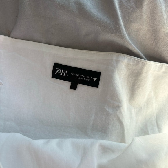 Zara White Ruffle Mini Skort - Picture 2 of 4